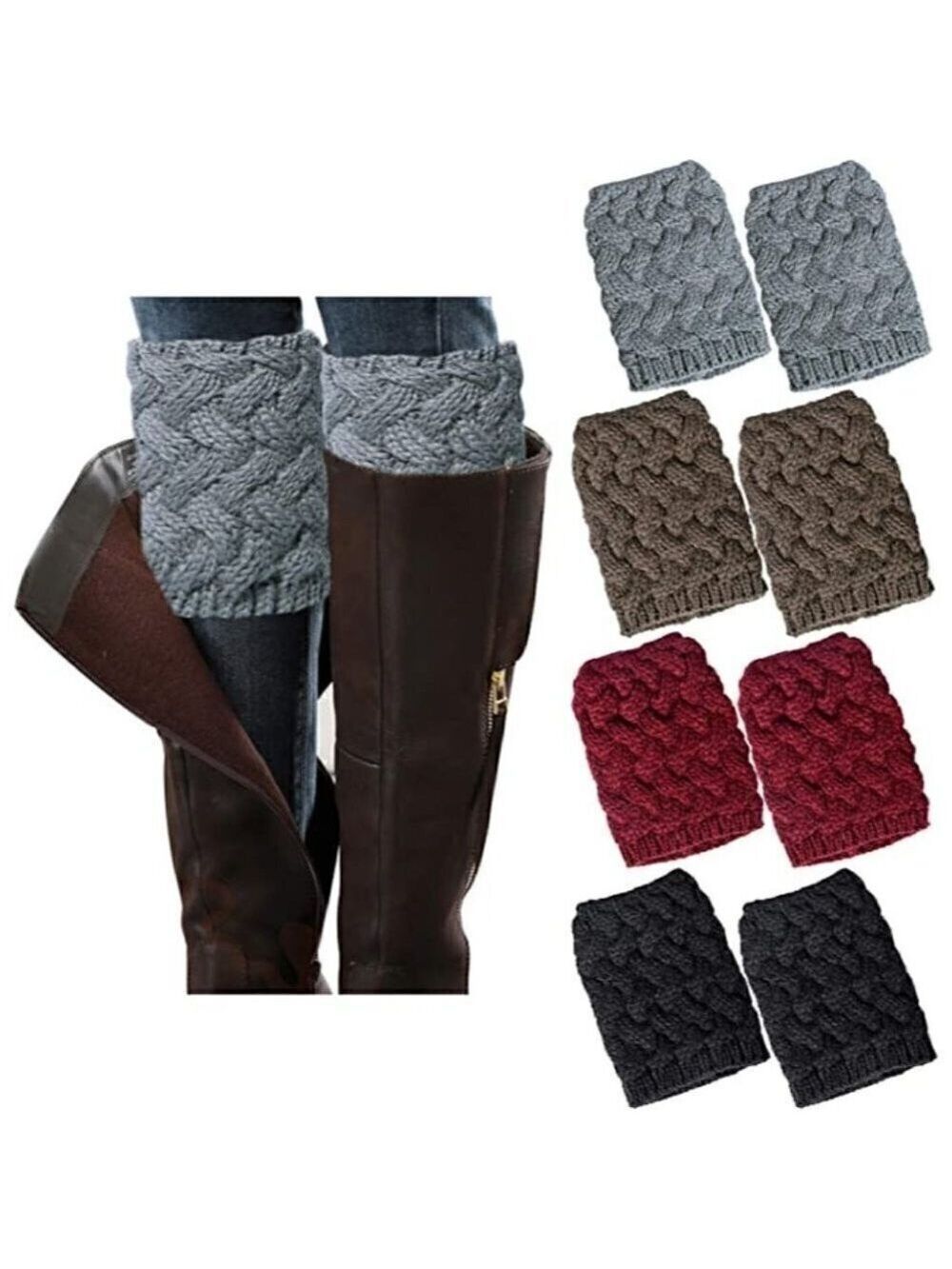 Cute Knee High Socks Covers Warm Stockings Boots Dress Casual Winter Fall NWT